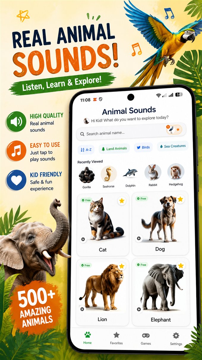 Little Roars animal sounds screen